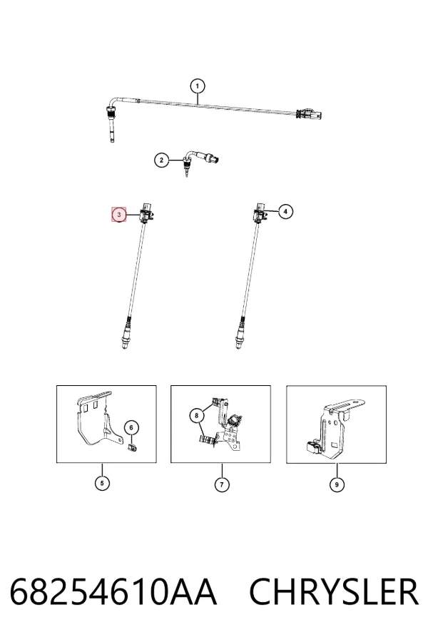 Sonda lambda czujnik tlenu przed katalizatorem 68254610AA Chrysler