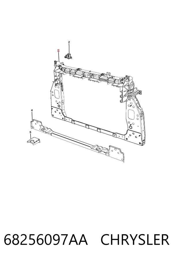 Osłona chłodnicy kompletna (panel mocowania reflektorów) Jeep RENEGADE BU
