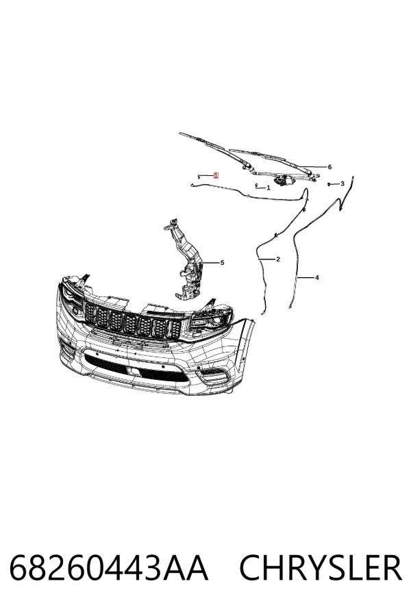Dysza spryskiwacza szyby przedniej Jeep Grand Cherokee IV