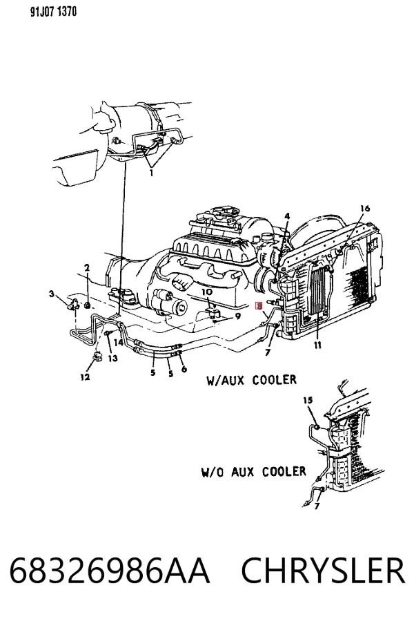 Filtr powietrza 68326986AA Chrysler