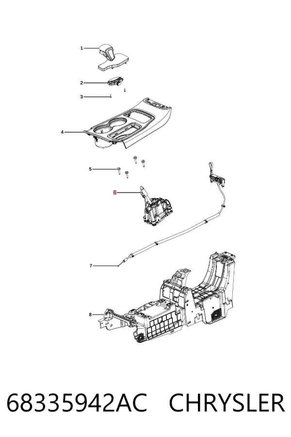 Mechanizm zmiany biegów (cięgno) Jeep Grand Cherokee IV