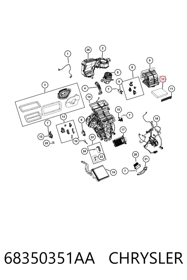 Filtr kabiny 68350351AA Chrysler