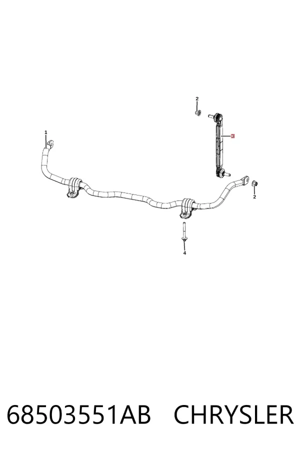Łącznik stabilizatora przedniego 68503551AB Chrysler