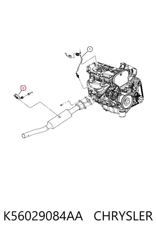 Sonda lambda, czujnik tlenu K56029084AA Chrysler