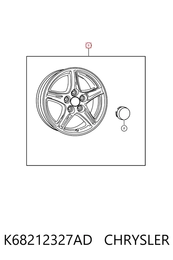 Klocki hamulcowe przednie tarczowe K68212327AD Chrysler