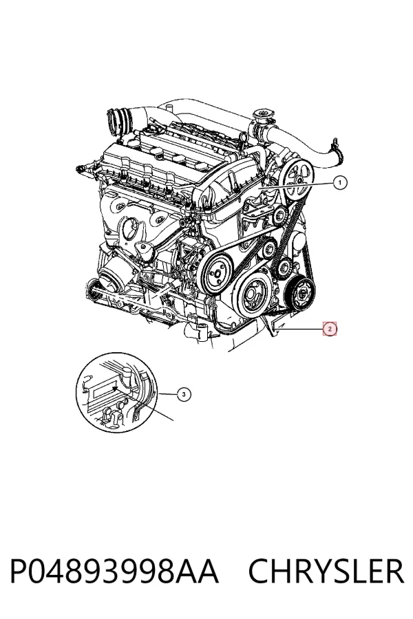 Silnik w komplecie P04893998AA Chrysler