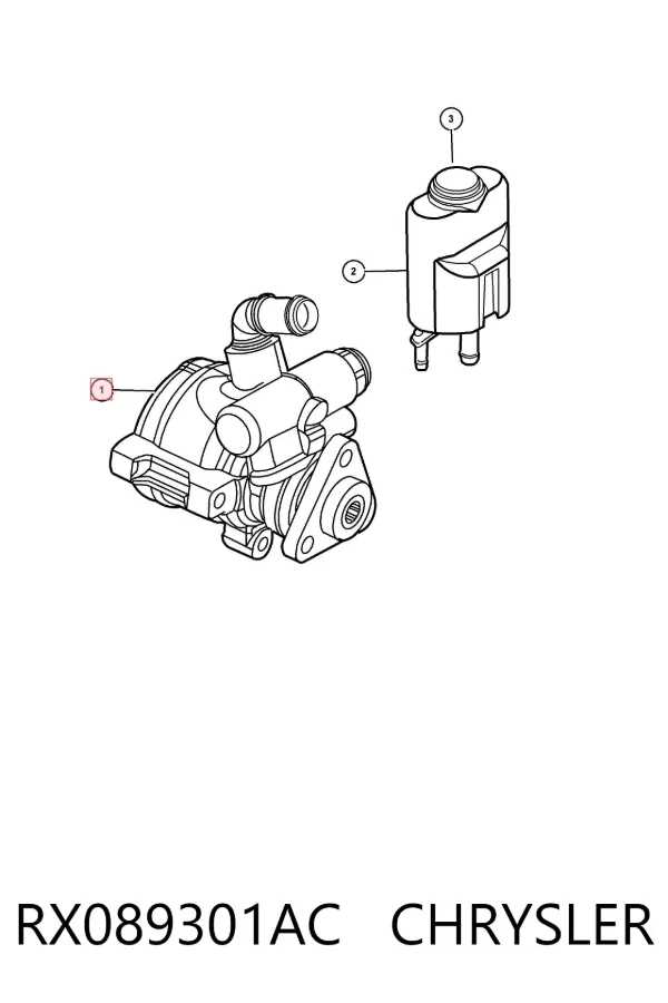 Pompa wspomagania hydraulicznego kierownicy RX089301AC Chrysler
