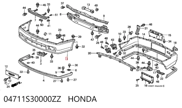 Zderzak przedni Honda Prelude V