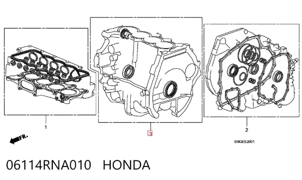 Uszczelniacz wału korbowego przedni 06114RNA010 Honda
