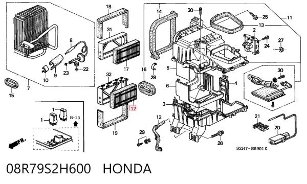 Filtr kabiny 08R79S2H600 Honda