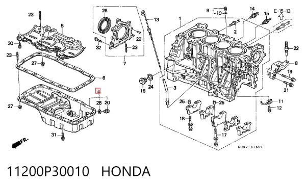Miska olejowa silnika 11200P30010 Honda