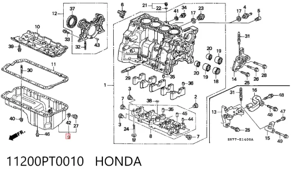 Miska olejowa silnika Honda Accord IV