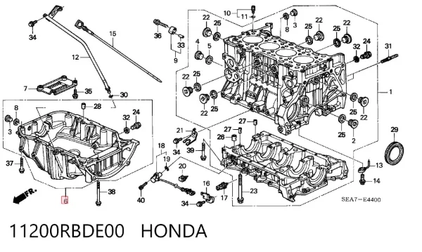 Miska olejowa silnika Honda FR-V BE