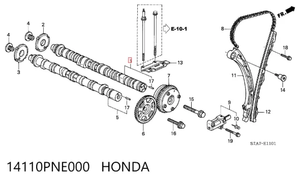 Wał rozrządu silnika ssący, dolotowy Honda STREAM RN