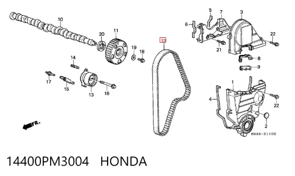 Pasek rozrządu 14400PM3004 Honda