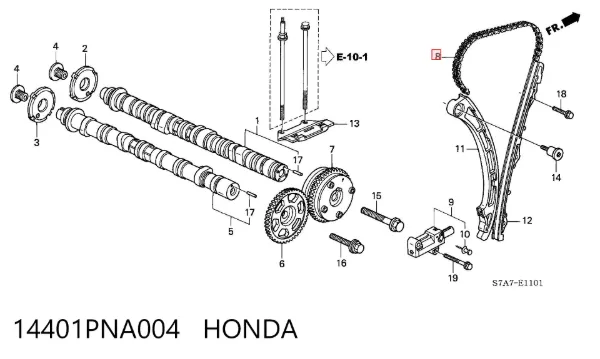 Łańcuch rozrządu 14401PNA004 Honda