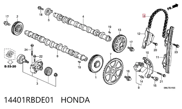 Łańcuch rozrządu 14401RBDE01 Honda