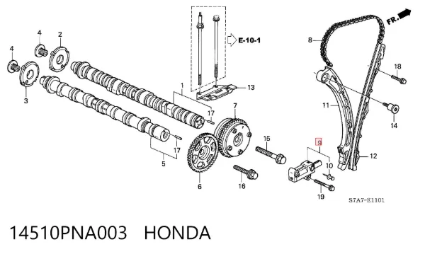 Napinacz łańcucha rozrządu 14510PNA003 Honda
