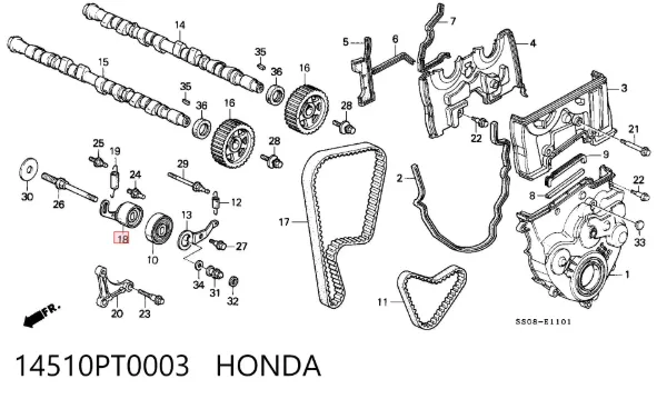 Napinacz paska rozrządu 14510PT0003 Honda