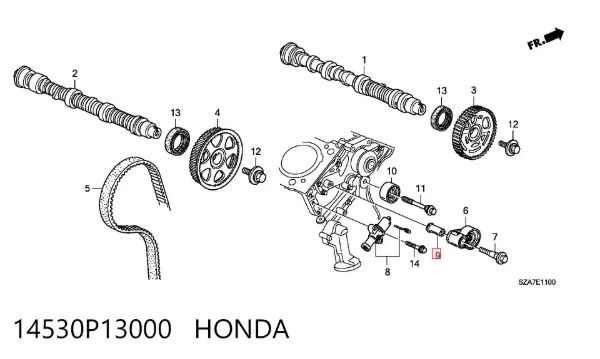 Tuleja dystansowa końcówki mostu tylnego 14530P13000 Honda