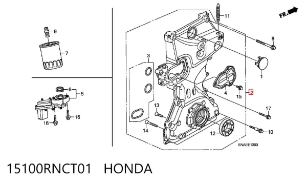 Pompa oleju 15100RNCT01 Honda