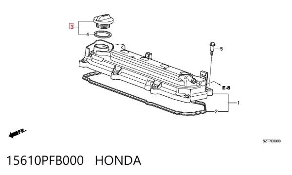 Korek wlewu oleju 15610PFB000 Honda