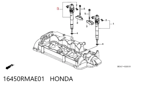 Wtryskiwacz paliwa 16450RMAE01 Honda