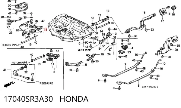 Pompa paliwa elektryczna zanurzeniowa 17040SR3A30 Honda