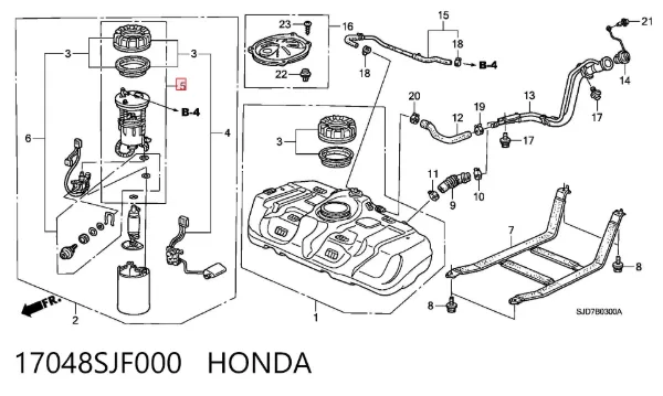 Filtr paliwa 17048SJF000 Honda