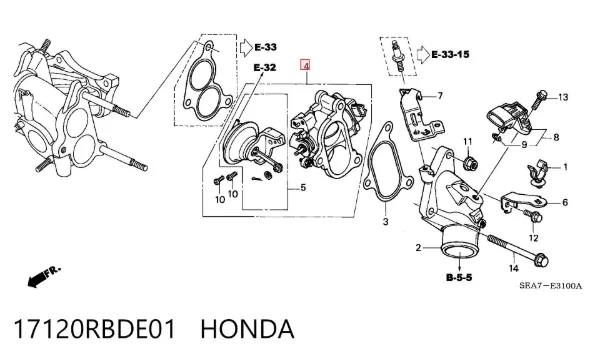 Przepustnica, komplet Honda Accord VII