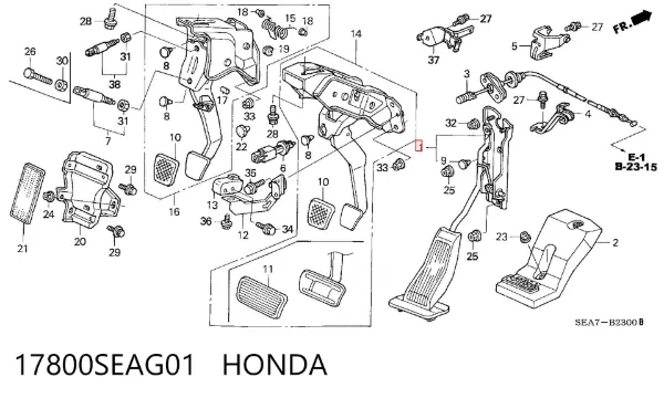 Pedał przyspieszenia (gazu) Honda Accord VII