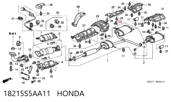 Poduszka mocowania tłumika 18215S5AA11 Honda