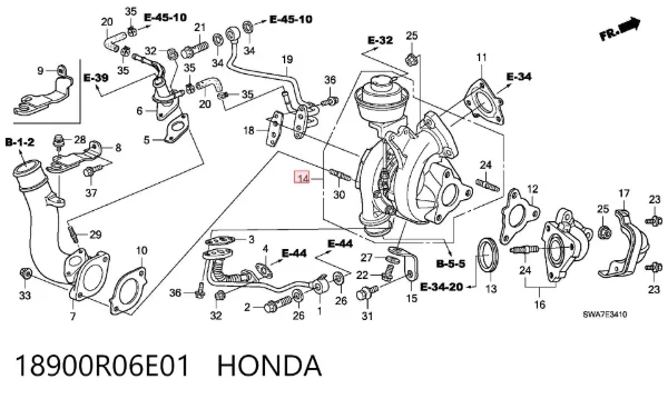 Turbina 18900R06E01 Honda