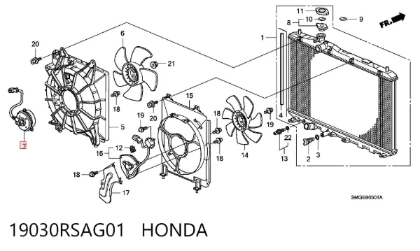  19030RSAG01 Honda