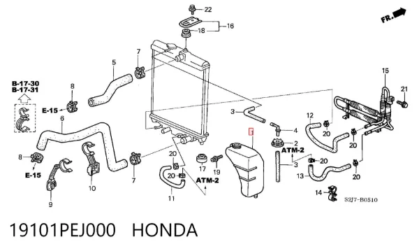 Zbiorniczek wyrównawczy układu chłodzenia Honda HR-V GH