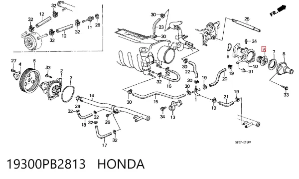 Termostat 19300PB2813 Honda