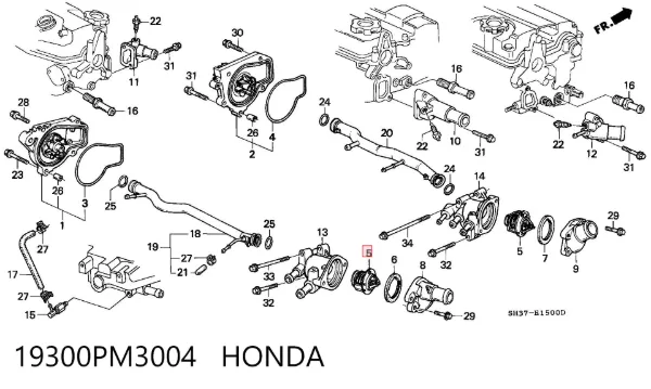 Termostat 19300PM3004 Honda