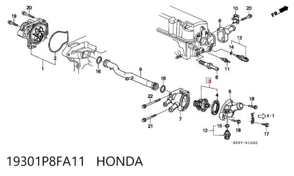 Termostat 19301P8FA11 Honda