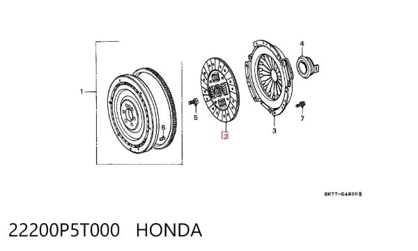 Tarcza sprzęgła 22200P5T000 Honda