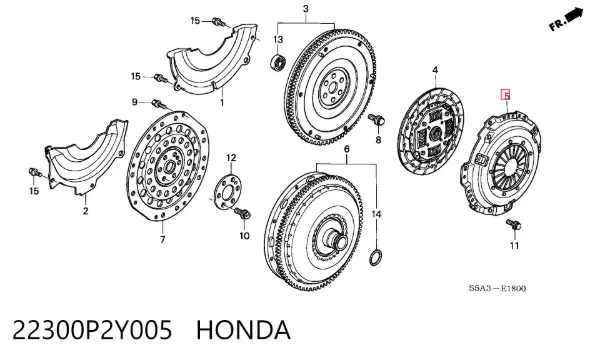 Docisk sprzęgła 22300P2Y005 Honda