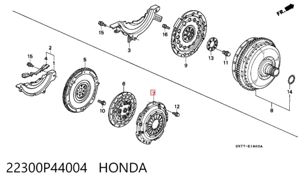 Docisk sprzęgła 22300P44004 Honda