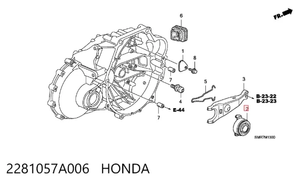 Łożysko wyciskowe sprzęgła 2281057A006 Honda