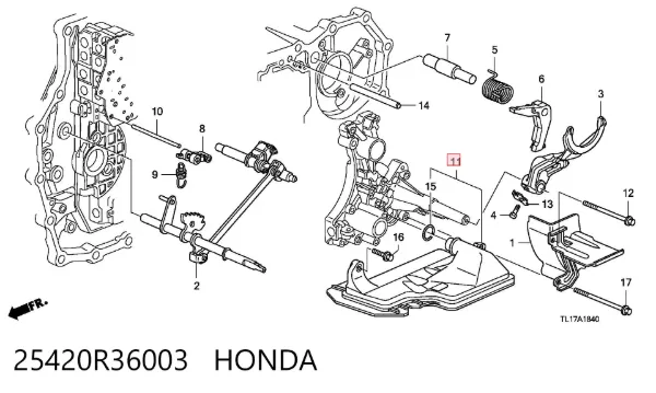 Filtr automatycznej skrzyni biegów 25420R36003 Honda