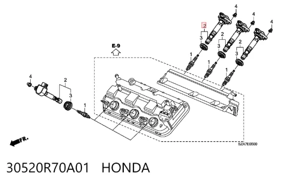 Cewka zapłonowa 30520R70A01 Honda