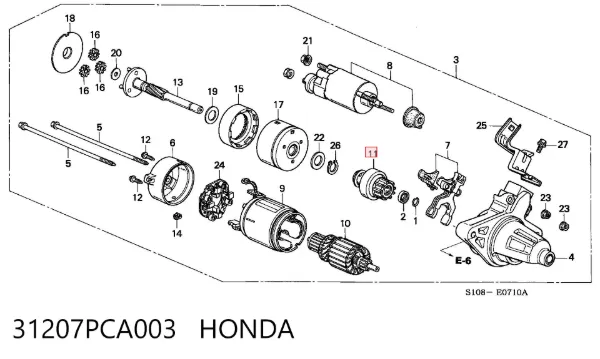 Bendiks rozrusznika Honda STREAM RN