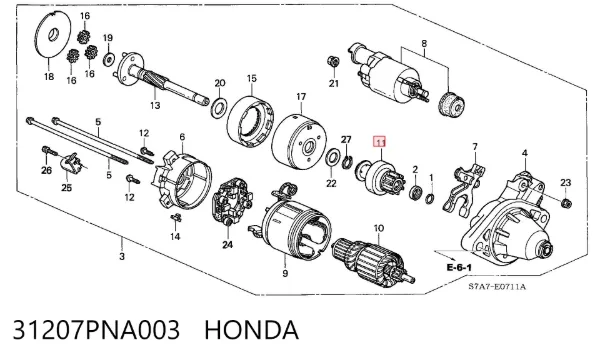 Bendiks rozrusznika 31207PNA003 Honda