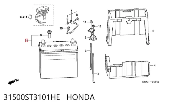 Bateria (akumulator) 31500ST3101HE Honda