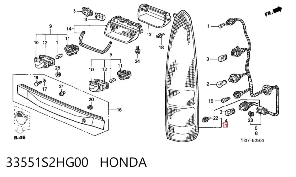 Lampa zespolona tylna lewa Honda HR-V GH