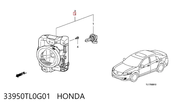 Lampa przeciwmgielna lewa 33950TL0G01 Honda