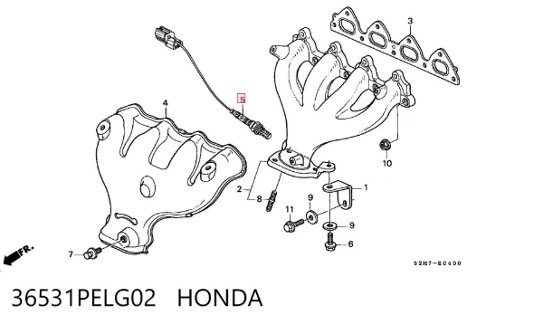Sonda lambda czujnik tlenu przed katalizatorem 36531PELG02 Honda